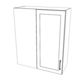 30" Wide 36" High Blind Corner Wall Cabinet - Door on Right/Left Side - (White Cabinet Boxes - Thermofoil Doors)