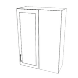 30" Wide 42" High Blind Corner Wall Cabinet - Door on Right/Left Side - (White Cabinet Boxes - Thermofoil Doors)