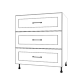 30" Wide Drawer Cabinet - (White Cabinet Boxes - Painted Doors)