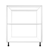30" Wide Base Cabinet - (White Cabinet Boxes - Thermofoil Doors)