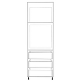 30" Wide Built In - 80-96 High - 34" 3 Drawer Max - 24 Deep - (White Cabinet Boxes - Thermofoil Doors)