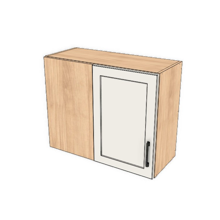 30" Wide 24" High Blind Corner Wall Cabinet - Door on Right/Left Side - (Ply Wood Boxes - Thermofoil Doors)