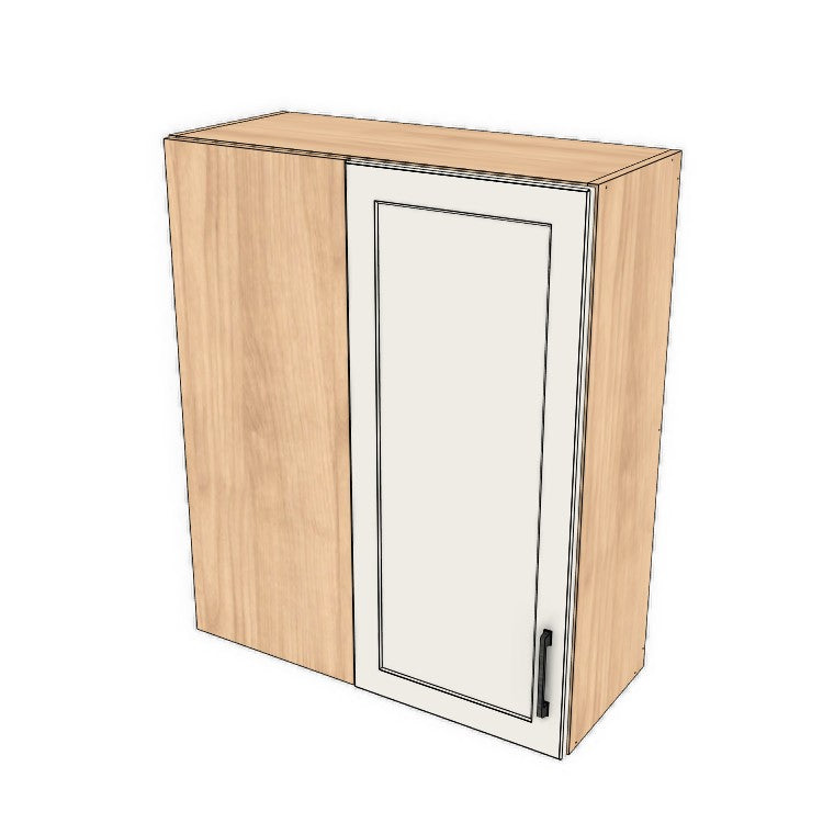 30" Wide 36" High Blind Corner Wall Cabinet - Door on Right/Left Side - (Ply Wood Boxes - Thermofoil Doors)