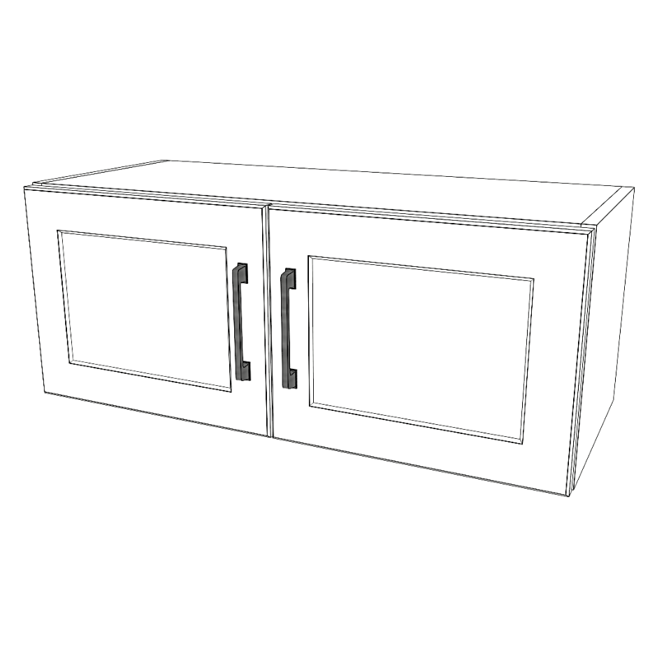 30" Wide x 12" High Stove/fridge Cabinet - (White Cabinet Boxes - Thermofoil Doors)