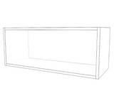 30" Wide x 12" High Stove/fridge Cabinet - (White Cabinet Boxes - Thermofoil Doors)