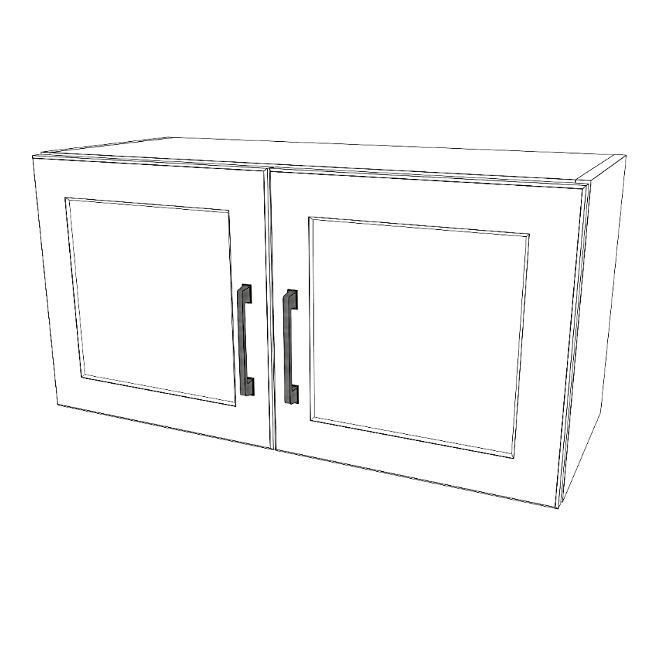 30" Wide x 15" High Stove/fridge Cabinet - (White Cabinet Boxes - Thermofoil Doors)