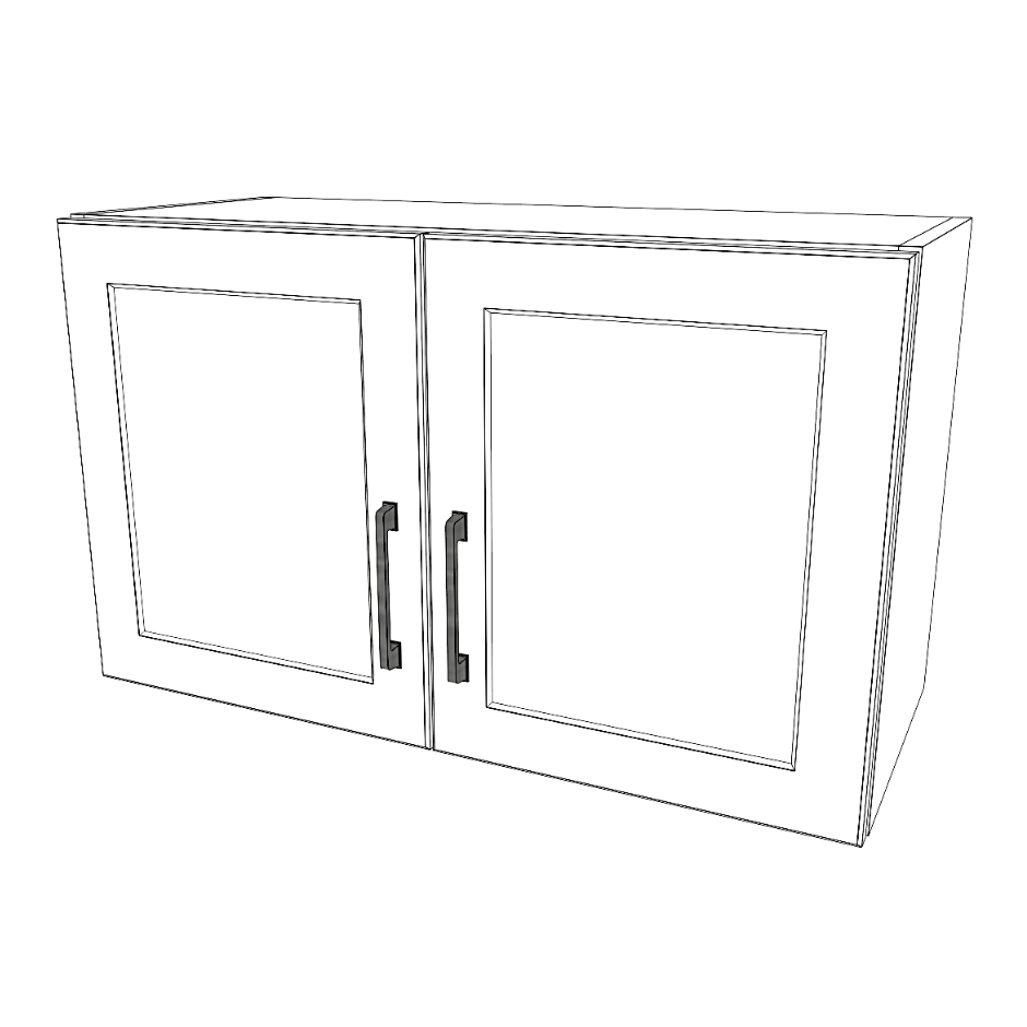 30" Wide x 18" High Stove/fridge Cabinet - (White Cabinet Boxes - Thermofoil Doors)