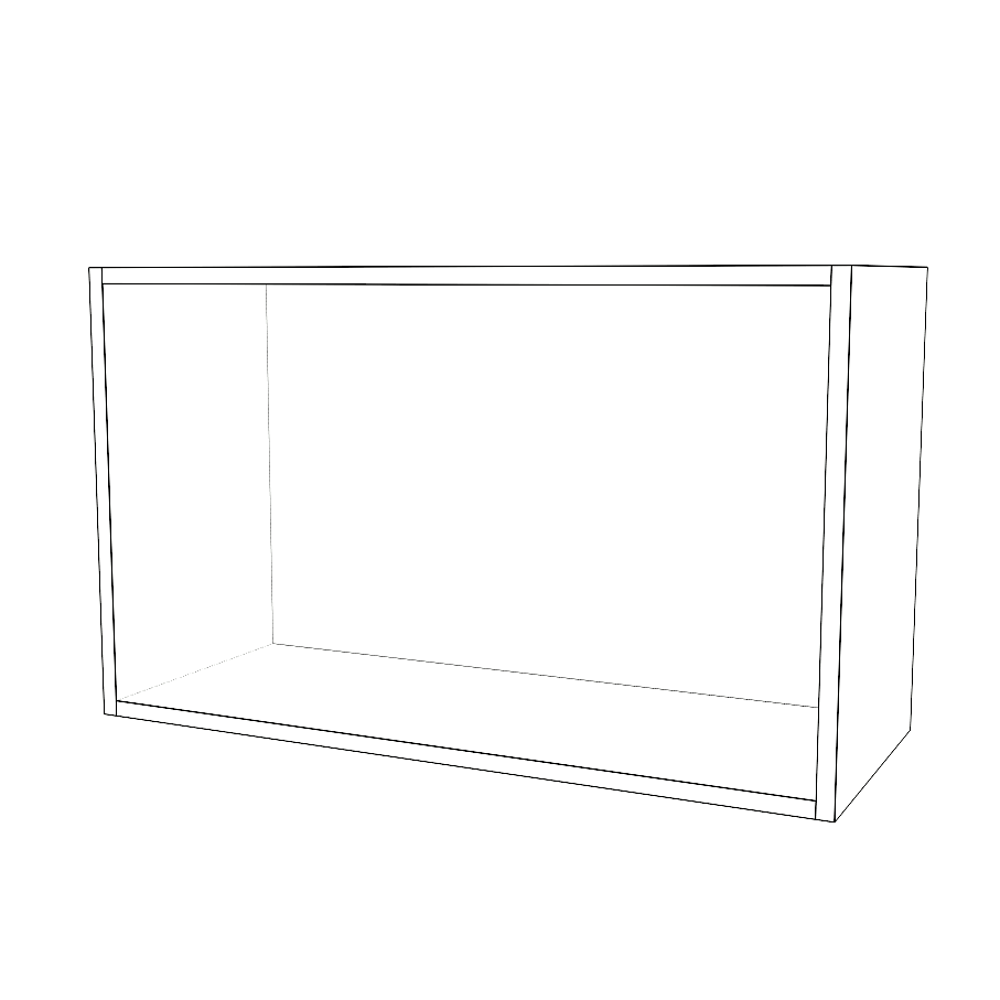 30" Wide x 18" High Stove/fridge Cabinet - (White Cabinet Boxes - Thermofoil Doors)