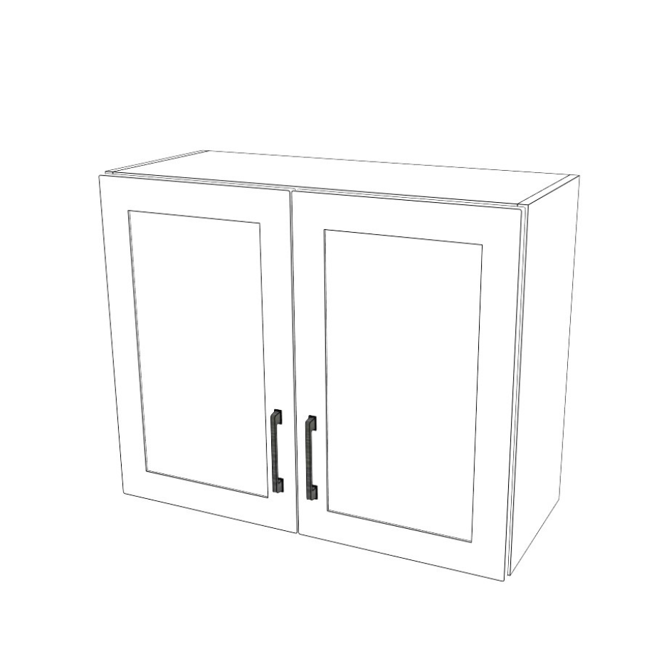 30" Wide x 24" High x 24" Deep  Stove/fridge Cabinet - (White Cabinet Boxes - Thermofoil Doors)