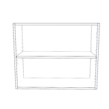30" Wide x 24" High Wall Cabinet - (White Cabinet Boxes - Painted Doors)