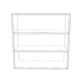 30" Wide x 30" High Wall Cabinet - (White Cabinet Boxes - Thermofoil Doors)