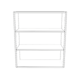 30" Wide x 34" High Wall Cabinet - (White Cabinet Boxes - Thermofoil Doors)
