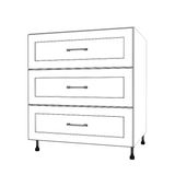 31" Wide Drawer Cabinet - (White Cabinet Boxes - Painted Doors)