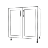 31" Wide Base Cabinet - (White Cabinet Boxes - Thermofoil Doors)