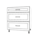 31" Wide Drawer Cabinet - (White Cabinet Boxes - Painted Doors)