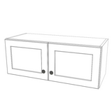 31" Wide x 12" High Wall Cabinet - (White Cabinet Boxes - Thermofoil Doors)