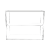 31" Wide x 24" High Wall Cabinet - (White Cabinet Boxes - Thermofoil Doors)