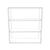 31" Wide x 34" High Wall Cabinet - (White Cabinet Boxes - Thermofoil Doors)