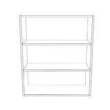 31" Wide x 36" High Wall Cabinet - (White Cabinet Boxes - Painted Doors)