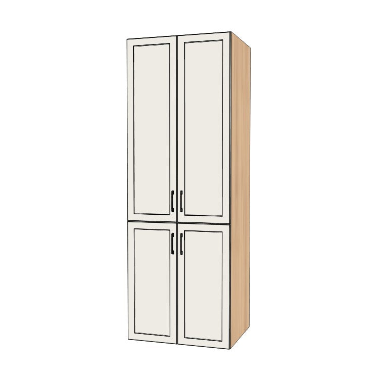 31" Wide Tall Pantry Cabinet - (Ply Wood Boxes - Painted Doors) 24 D