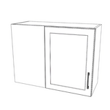 32" Wide 24" High Blind Corner Wall Cabinet - Door on Right/Left Side - (White Cabinet Boxes - Thermofoil Doors)