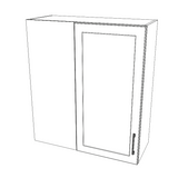 32" Wide 36" High Blind Corner Wall Cabinet - Door on Right/Left Side - (White Cabinet Boxes - Thermofoil Doors)