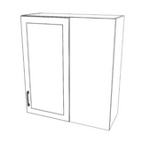 32" Wide 36" High Blind Corner Wall Cabinet - Door on Right/Left Side - (White Cabinet Boxes - Thermofoil Doors)