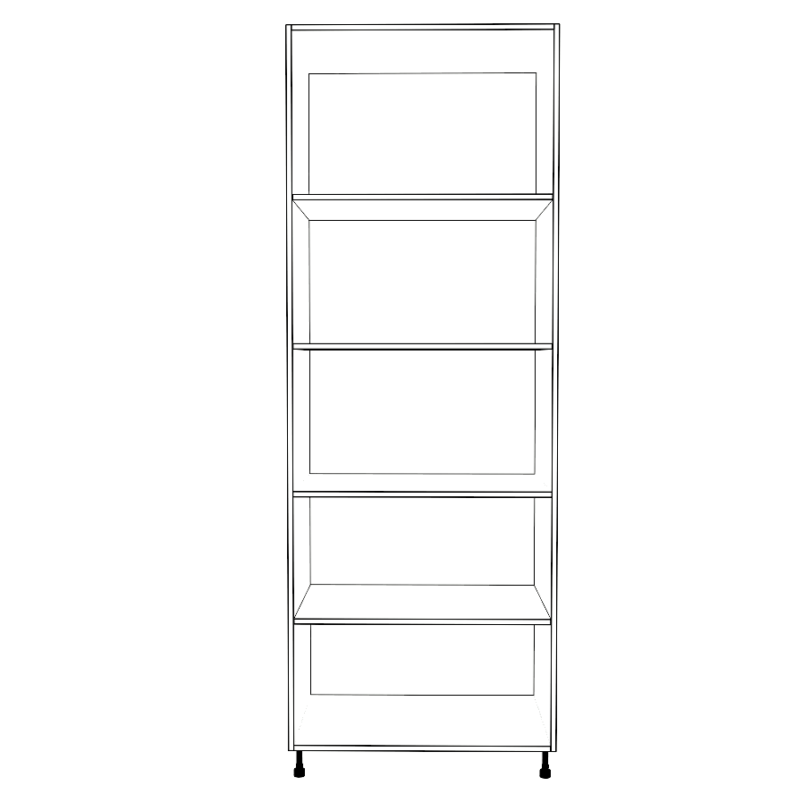 32" Wide Tall Pantry Cabinet - (White Cabinet Boxes - Thermofoil Doors) 24 D
