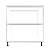 32" Wide Base Cabinet - (White Cabinet Boxes - Thermofoil Doors)