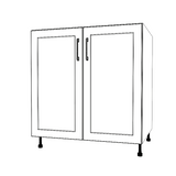 32" Wide Base Cabinet - (White Cabinet Boxes - Thermofoil Doors)