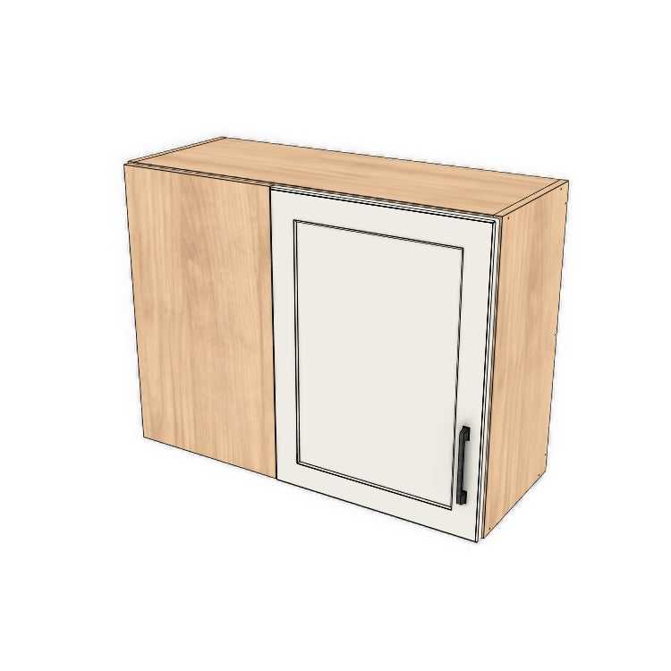 32" Wide 24" High Blind Corner Wall Cabinet - Door on Right/Left Side - (Ply Wood Boxes - Painted Doors)
