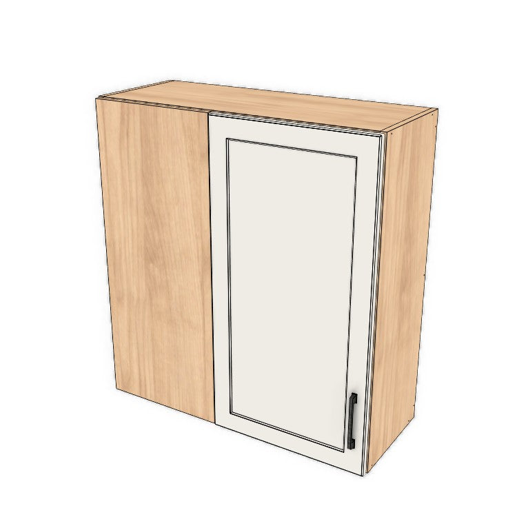 32" Wide 34" High Blind Corner Wall Cabinet - Door on Right/Left Side - (Ply Wood Boxes - Painted Doors)