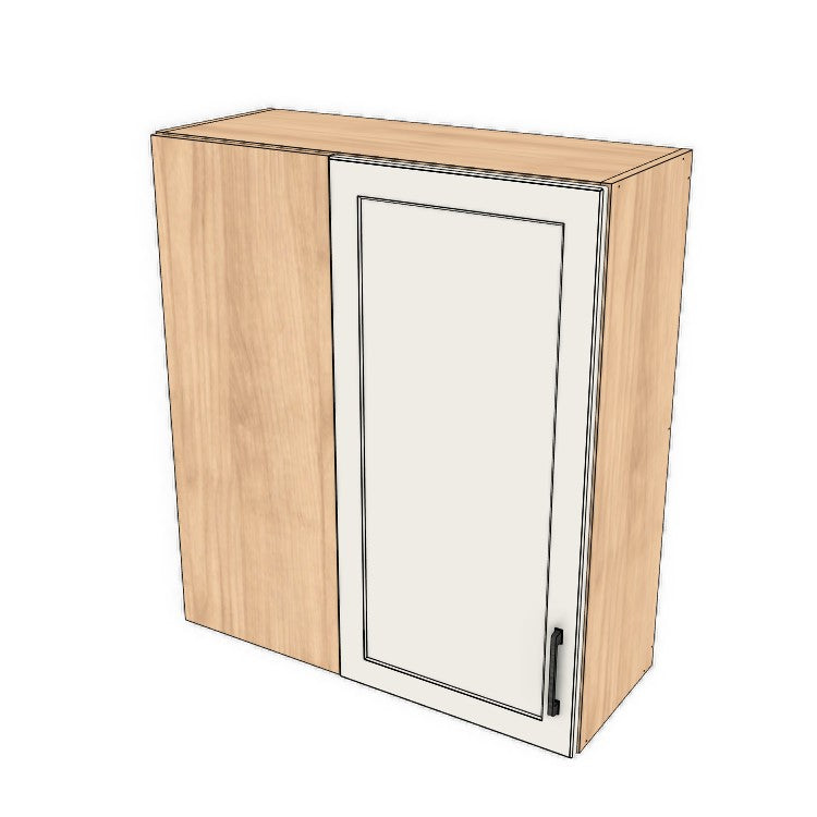 32" Wide 36" High Blind Corner Wall Cabinet - Door on Right/Left Side - (Ply Wood Boxes - Thermofoil Doors)