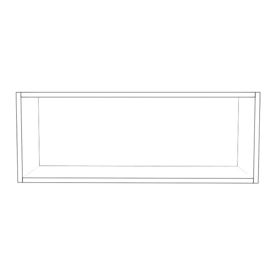32" Wide x 12" High Wall Cabinet - (White Cabinet Boxes - Thermofoil Doors)