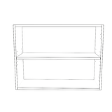32" Wide x 24" High Wall Cabinet - (White Cabinet Boxes - Thermofoil Doors)
