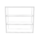 32" Wide x 30" High Wall Cabinet - (White Cabinet Boxes - Thermofoil Doors)