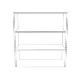 32" Wide x 34" High Wall Cabinet - (White Cabinet Boxes - Thermofoil Doors)