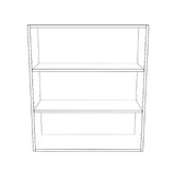 32" Wide x 36" High Wall Cabinet - (White Cabinet Boxes - Thermofoil Doors)