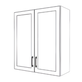 32" Wide x 36" High Wall Cabinet - (White Cabinet Boxes - Thermofoil Doors)