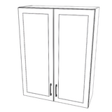32" Wide x 42" High Wall Cabinet - (White Cabinet Boxes - Painted Doors)