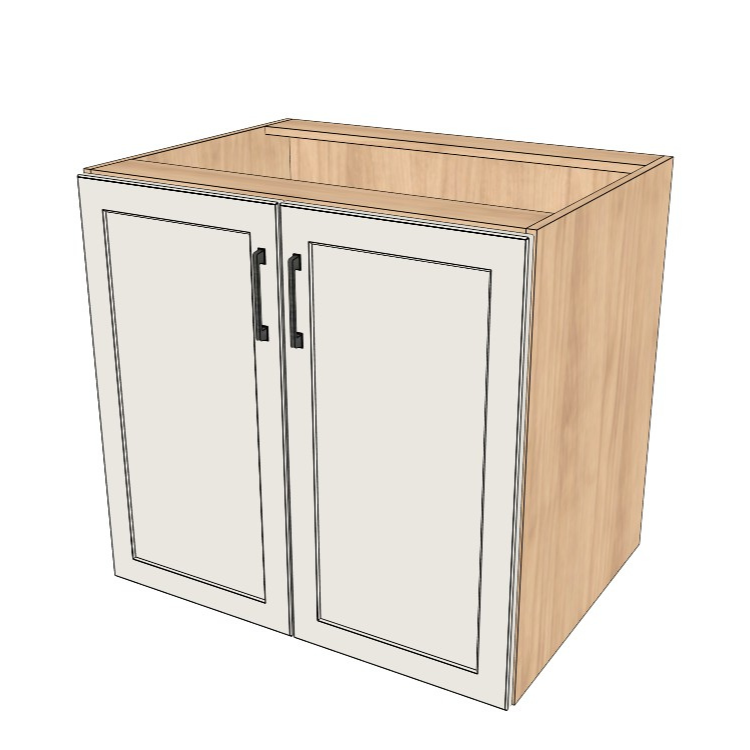 33" Wide Base Cabinet - (Ply Wood Boxes - Painted Doors)