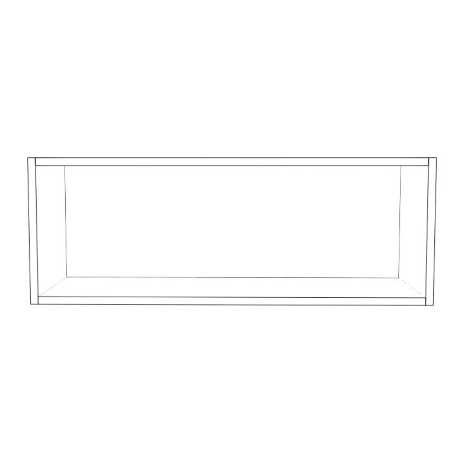 33" Wide x 12" High Wall Cabinet - (White Cabinet Boxes - Thermofoil Doors)