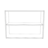 33" Wide x 24" High Wall Cabinet - (White Cabinet Boxes - Thermofoil Doors)