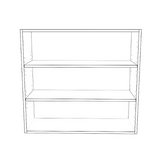 33" Wide x 30" High Wall Cabinet - (White Cabinet Boxes - Thermofoil Doors)
