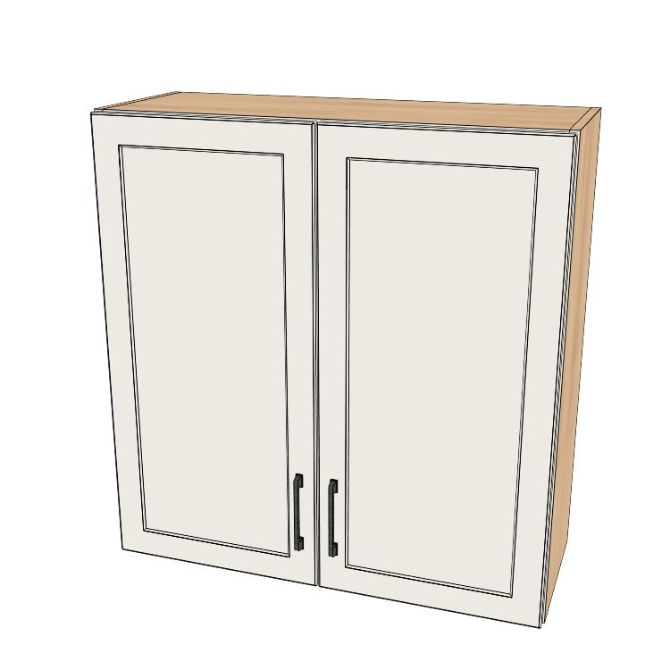 33" Wide x 34" High Wall Cabinet - (Ply Wood Boxes - Thermofoil Doors)