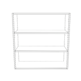 33" Wide x 34" High Wall Cabinet - (White Cabinet Boxes - Thermofoil Doors)