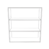 33" Wide x 36" High Wall Cabinet - (White Cabinet Boxes - Thermofoil Doors)