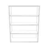 33" Wide x 42" High Wall Cabinet - (White Cabinet Boxes - Painted Doors)