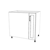 34" Blind Corner Base Cabinet - Door on Right/Left Side - (White Cabinet Boxes - Thermofoil Doors)