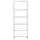 35" Wide Tall Pantry Cabinet - (White Cabinet Boxes - Thermofoil Doors) 24 D
